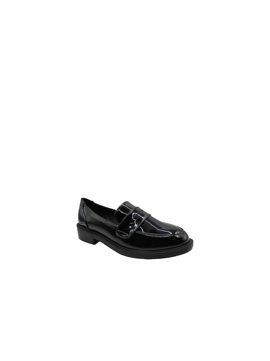 Envie Shoes Δερμάτινα Γυναικεία Μοκασίνια σε Μαύρο Χρώμα