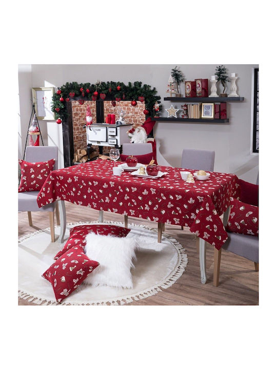 Teoran Christmas Tablecloth Fabric Red L220xW14...