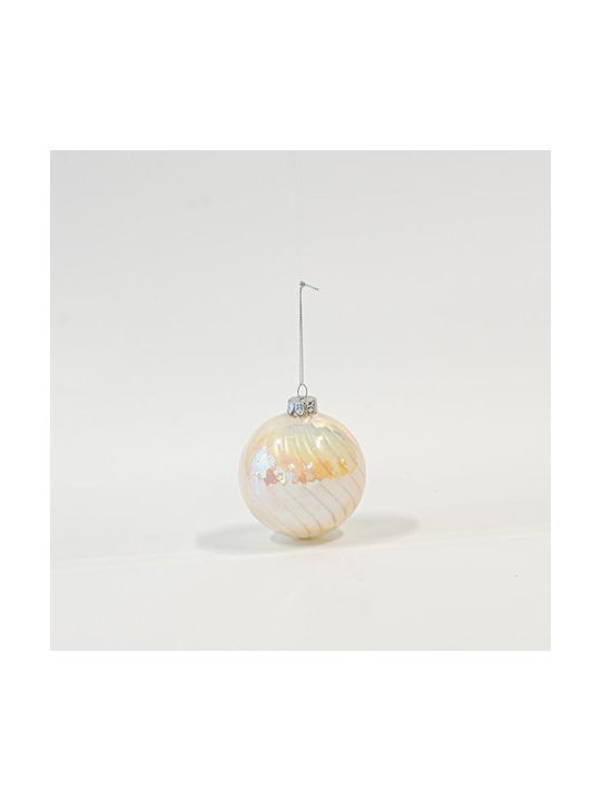 Ornament suspendat Glob De sticlă Alb 10buc Set...