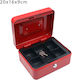 Kassenschrank mit Schloss 104253 Rot