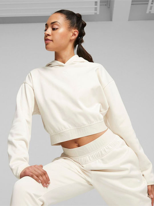 PUMA Power Women's Sweatshirt Beige with Hood