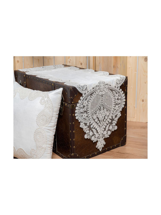 Liolios Home Μαξιλάρι Καναπέ White 45x45εκ.