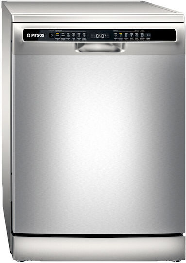 Pitsos Freistehender Geschirrspüler mit Wi-Fi für 14 Gedecke B60xH84.5cm Inox