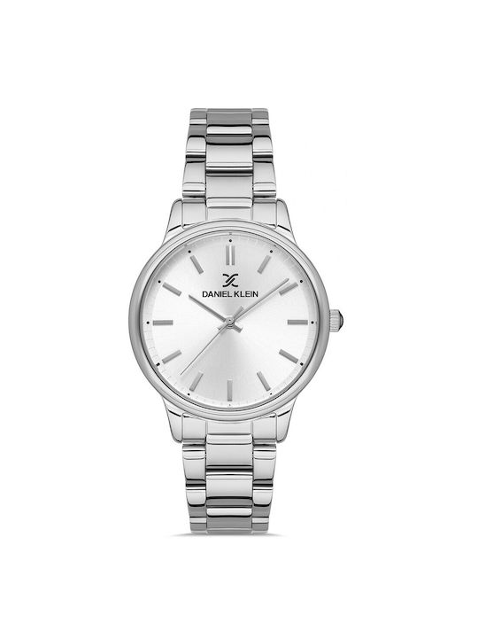 Daniel Klein Watch Battery with Silver Metal Bracelet