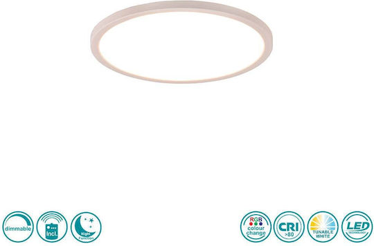 Trio Lighting Ceiling Mount Light 29cm White with Integrated LED and Remote Control