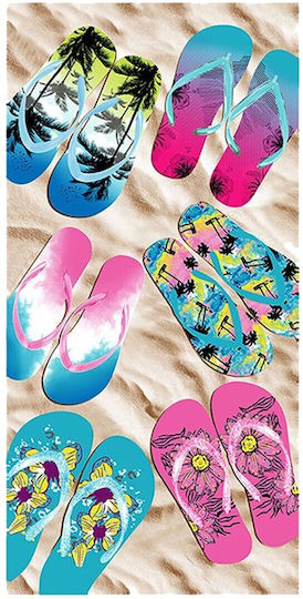 Summertiempo Πετσέτα Microfiber Σώματος Flip Flops 140x70εκ.