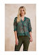 Enzzo Women's Blouse Long Sleeve Green