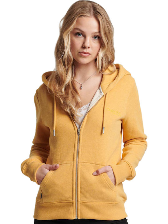 Superdry Γυναικεία Ζακέτα Φούτερ με Κουκούλα Κί...