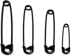 Safety pins Black 10pcs 6cm