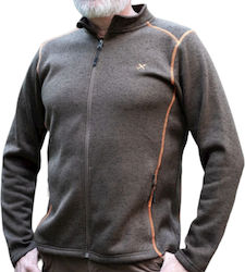 VikinX Fleece Strickjacke Braun
