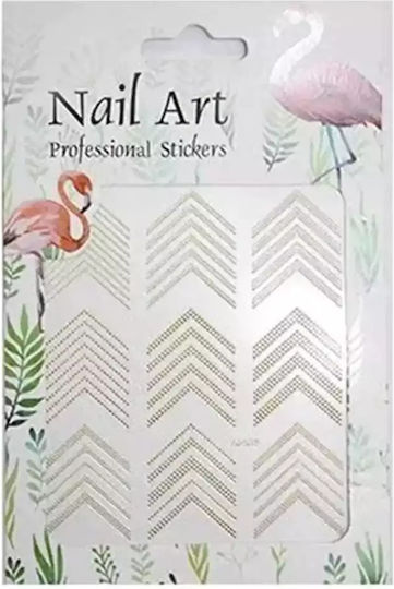 Nails & More Stickers with Design,art stickers for Nails in Gold Color