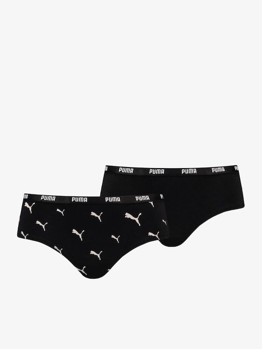 Cat Logo Дамско Слип 2Pack Черни