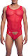 MOB Erotic Wear Sexy Ανδρικό Body Κόκκινο