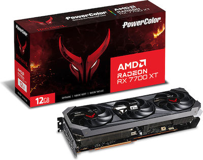 PowerColor Radeon RX 7700 XT 12GB GDDR6 Diavolul roșu OC Placă Grafică