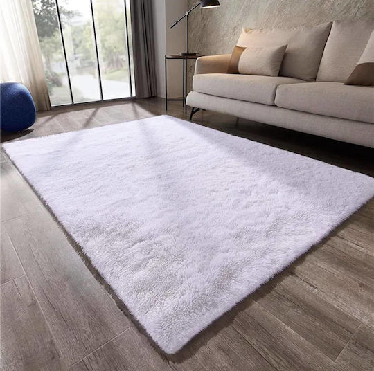 My Home Luxury Χαλί Αντιολισθητικό Shaggy Γούνινο 80x180cm White My Home Luxury Χαλί Αντιολισθητικό Shaggy Γούνινο 80x180cm White