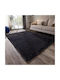 My Home Luxury Anti-slip Rug Rectangular Shaggy Furry Black