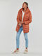 Vero Moda Women's Long Puffer Jacket for Winter Red