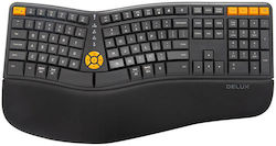 Delux Ergonomic GM905DB Nur Tastatur Englisch US Gray