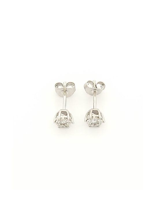 Metrongold Earrings made of Platinum with Diamond