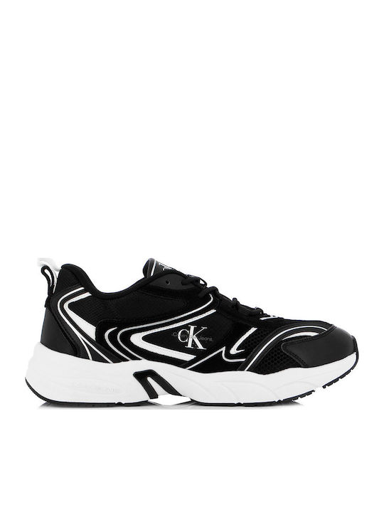 Calvin Klein Retro Tennis Su-mesh Turnschuhe Black / Eggshell / Bright White