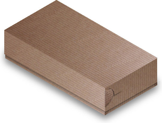 PaperQ Set von 100 Boxen Steakhaus Kraft 25x17.5x6cm