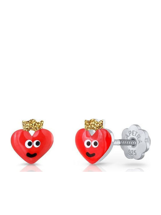 Lapetra Kids Earrings Studs Hearts from Silver