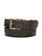 Women Weakness Men's Leather Wide Belt Brown