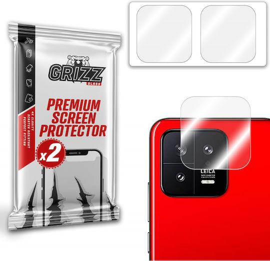 GrizzGlass Hybridglass Camera Protection Tempered Glass Transparent for the Xiaomi 13