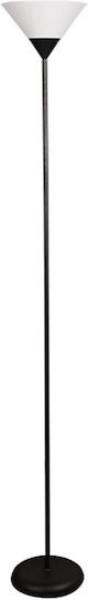 Keskor Lampa de podea Î174xL24cm. cu Soclu pentru Bec E27 Negru