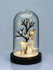 Crăciun Iluminată Ornamental Lampă facială cu Brazi Baterie 11x11x19cm 1buc
