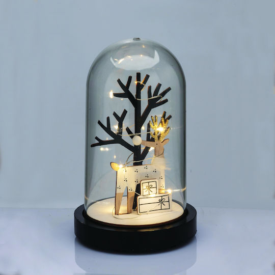 Christmas Illuminated Decorative Bulb with Trees 11x11x19cm