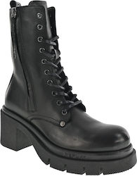 Replay Women's Leather Medium Heel Boots Black