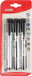 Tpster Permanent Markers Black 3pcs