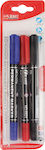 Tpster Permanent Markers Multicolour 3pcs