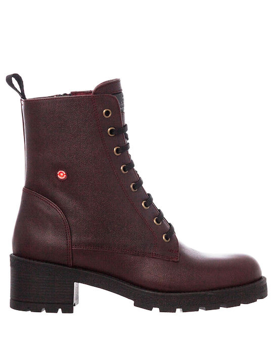 Robinson Women's Leather Boots Burgundy