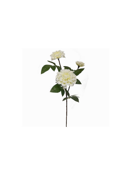 Zaros Artificial Decorative Branch Chrysanthemum White 65cm 1pcs