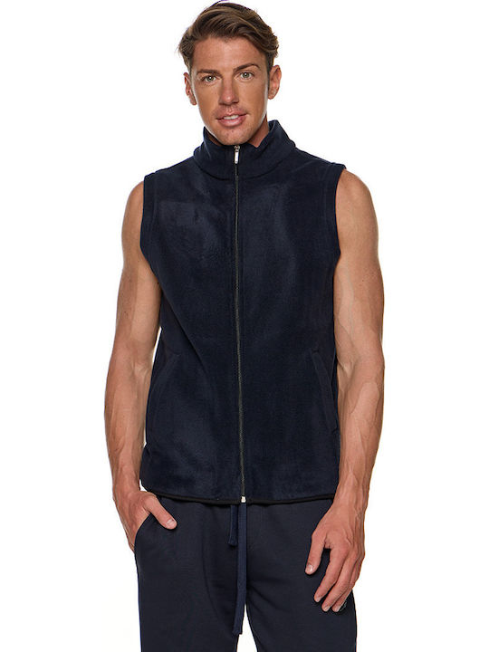 Bodymove Ανδρική Ζακέτα Fleece Μπλε