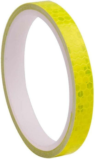 Selbstklebendes Reflektierendes Klebeband aus Kunststoff in Gelber Farbe 8m x 1cm