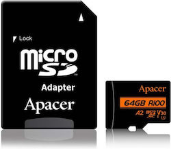 Apacer SDXC 64GB Class 10 U3 V30 A2 UHS-I with Adapter