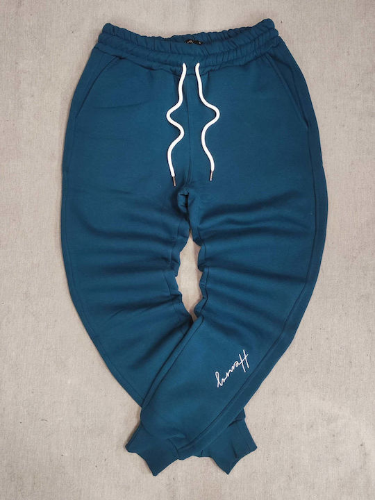 Henry Clothing Men's Sweatpants with Rubber Blue