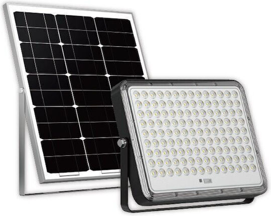 Optonica Στεγανός Ηλιακός Προβολέας LED 25W Ψυχρό Λευκό 6000K με Τηλεχειριστήριο IP65