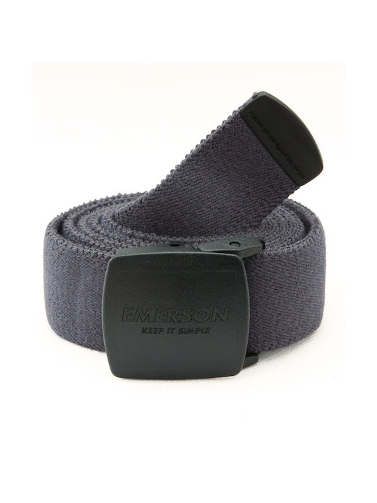 Emerson Men's Knitted Fabric Elastic Belt Gray