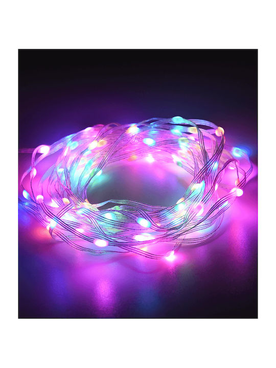 100 Λαμπάκια LED 10μ. RGB USB σε Σειρά 100 Λαμπάκια LED 10μ. RGB USB σε Σειρά