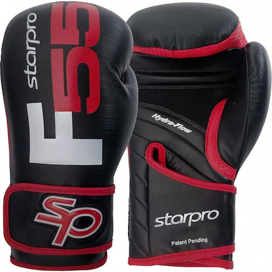 Starpro Starpro F55 Mănuși de box din piele sintetică pentru competiție negre