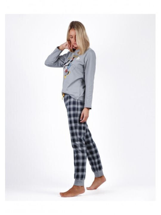 Admas Winter Damen Pyjama-Set Gray