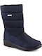 Snow Boots with Rubber / Zipper Navy Blue