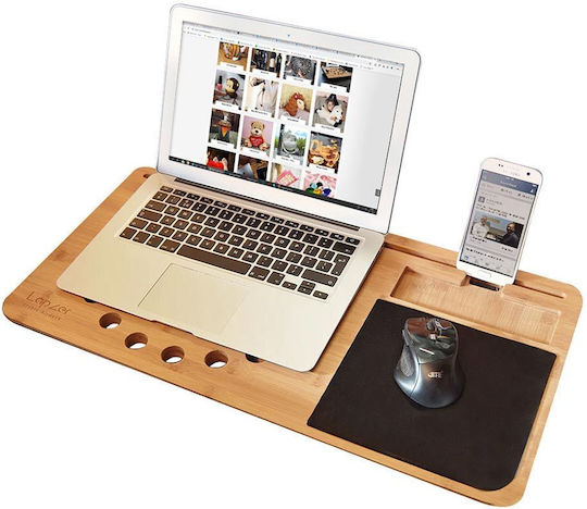 Mikamax Mikamax Lapzer Τραπεζάκι για Laptop Καφέ