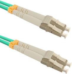 Qoltec 54081 Fibră Optică LC/UPC-LC/UPC 15m Turcoaz