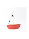 Ceramic boat, 13x4x16 cm Red