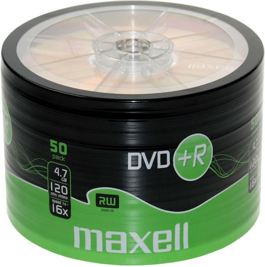 Maxell Εγγράψιμα DVD+R 16x 4.7GB Cake Box 50τμχ